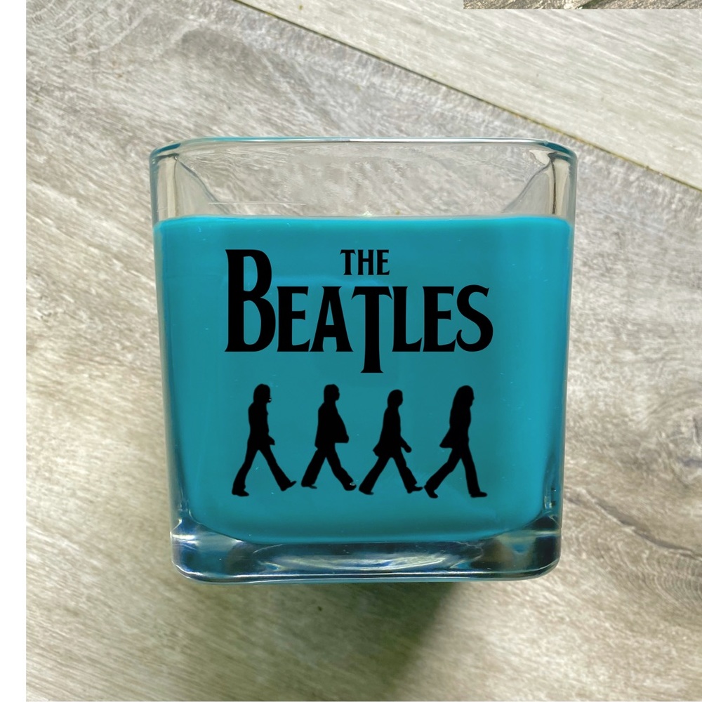 Beatles Abbey Road Decal Candle Customized
